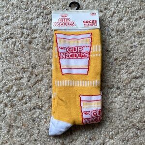 Cup Noodles Ramen Funny Novelty Crew Socks - Brand New